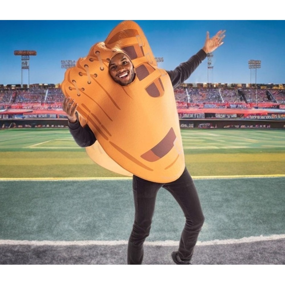 NEW Hauntlook Baseball Mitt Adult One‎ Size Costume Bodysuit Halloween Cosplay